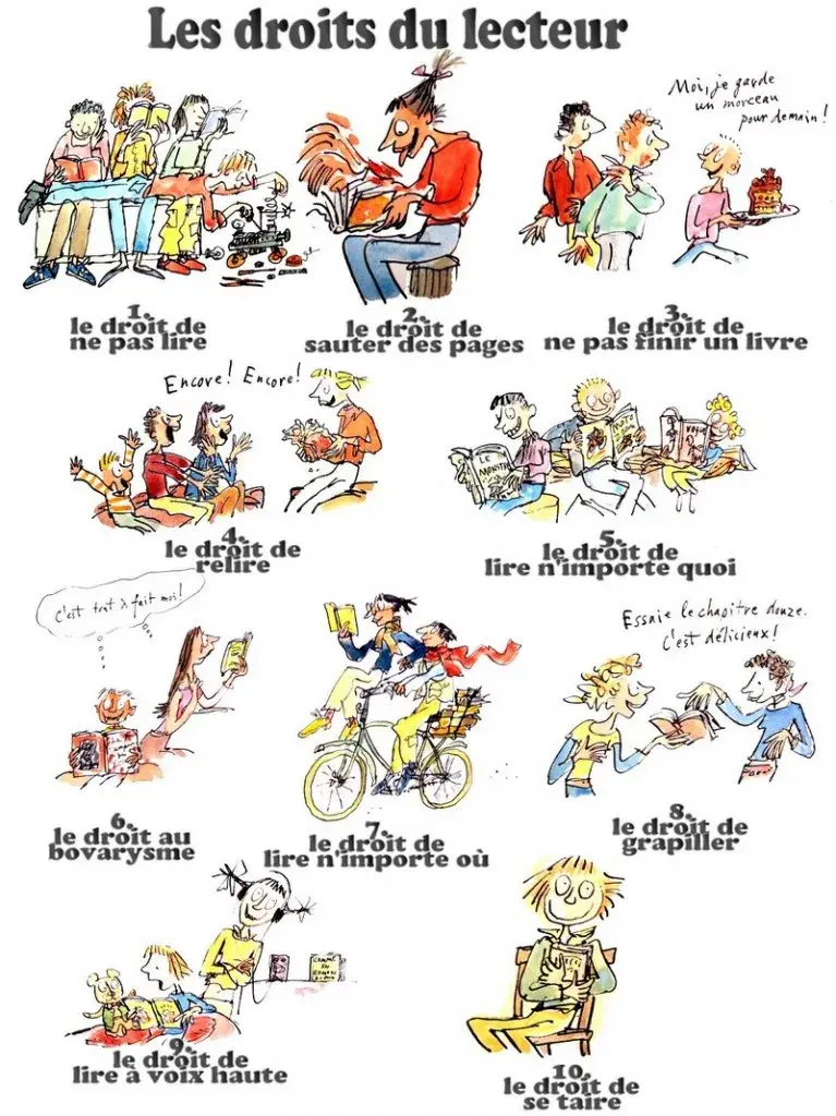 Droits du lecteur selon pennac