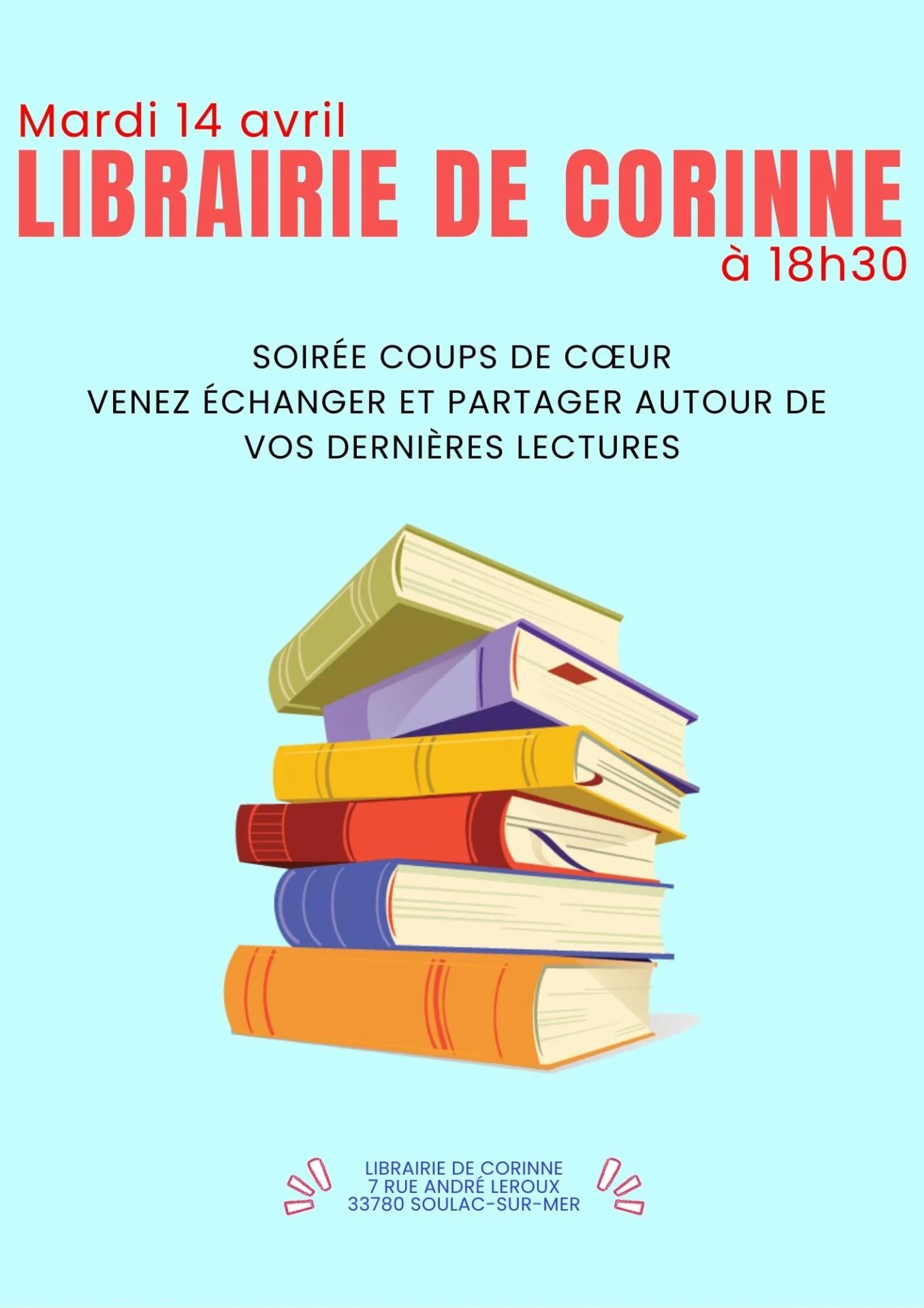 Soiree coups de coeur mardi 14 avril